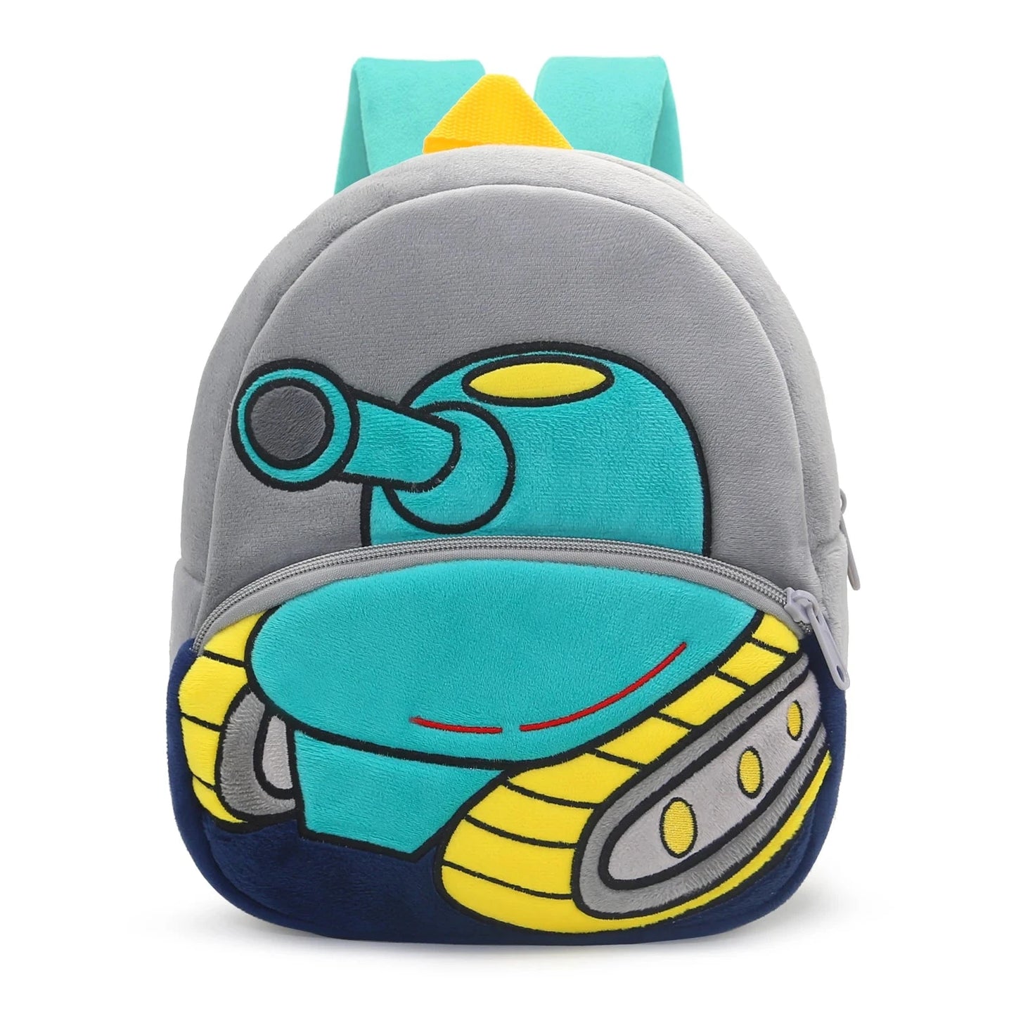2-4 years old kids engineering backpack cartoon excavator backpack plush kids small school bag toy backpack GlowCart