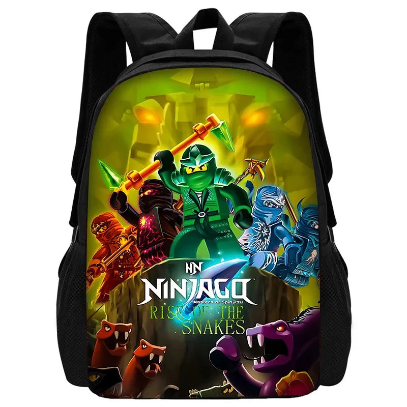 Child School Sports Game N-NinjagoS Backpack with Lunch Bags ,Pencil Bags ,School Bags for Boys Girls Best Gift GlowCart