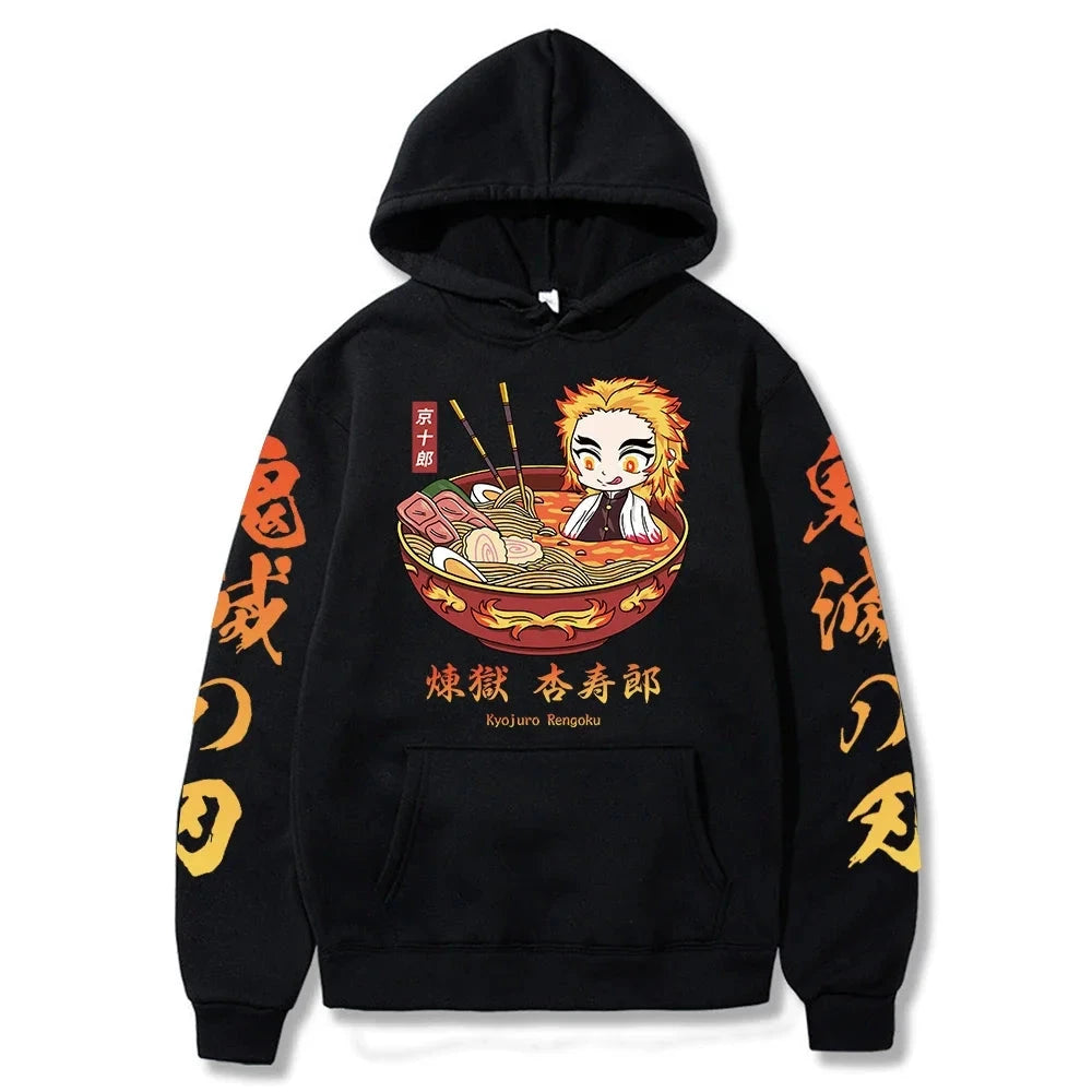 Harajuku Demon Slayer Plus Size Hoodie Kamado Nezuko Graphic GlowCart