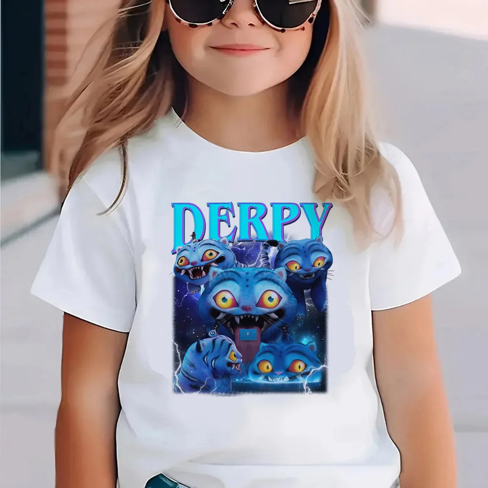 Kpop Demon Hunters Children's Clothing Short Sleeve T-shirt Cute Kpop Demon Hunters T Shirt Harajuku Tshirt for Boys Girls GlowCart