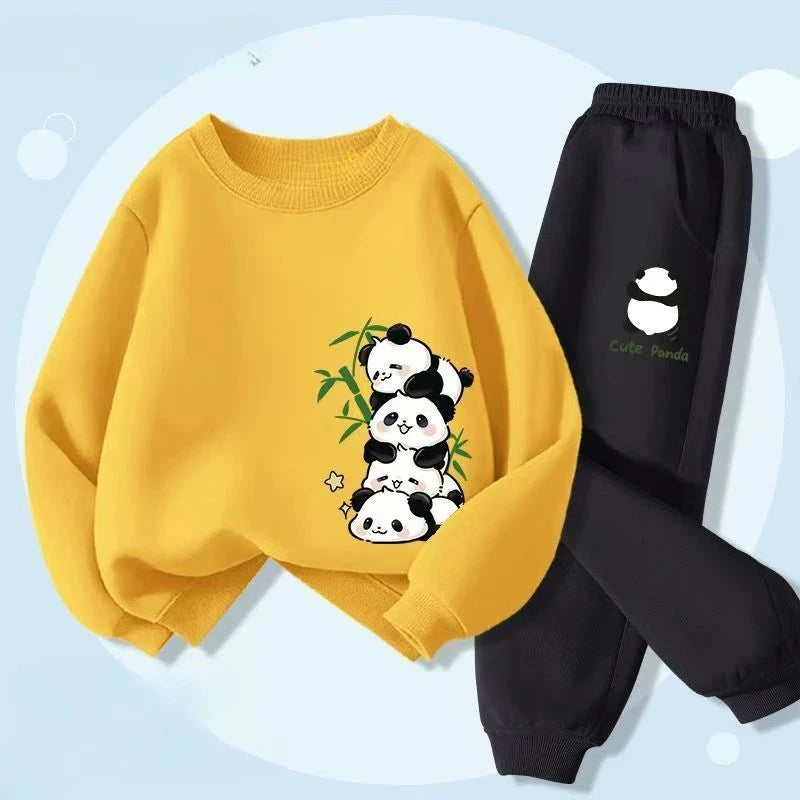 Autumn Baby Boy Clothes Fashion Printed T-shirts and Pants 2 Pieces Set Children Girls Casual Top Bottom Outfits Tracksuits GlowCart