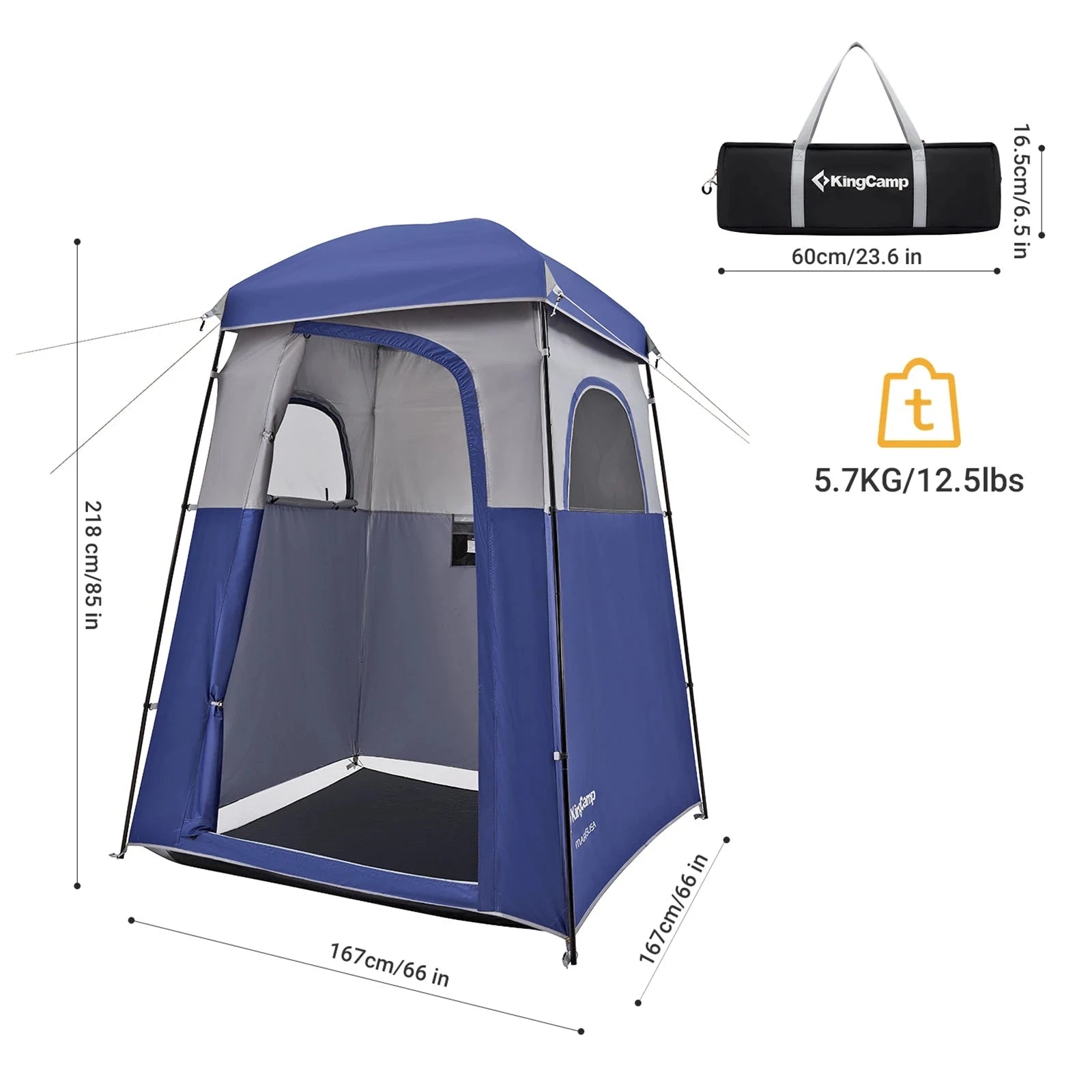 KingCamp Shower Tent Portable Outdoor Shower Tent GlowCart