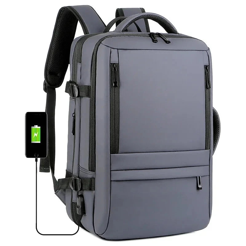 Mens Large Capacity Backpack Expandable Male 17inch Laptop GlowCart