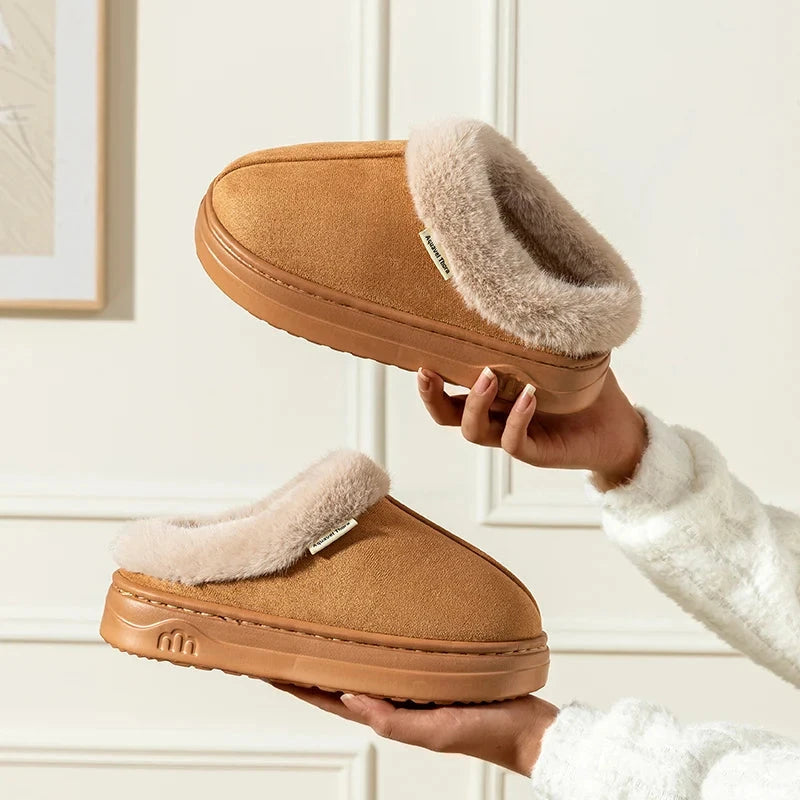 Children's Winter Slippers Indoor Outdoor Anti-slip Thick Sole Warm Comfortable Parent-child Shoes Leisure Snow Boots GlowCart