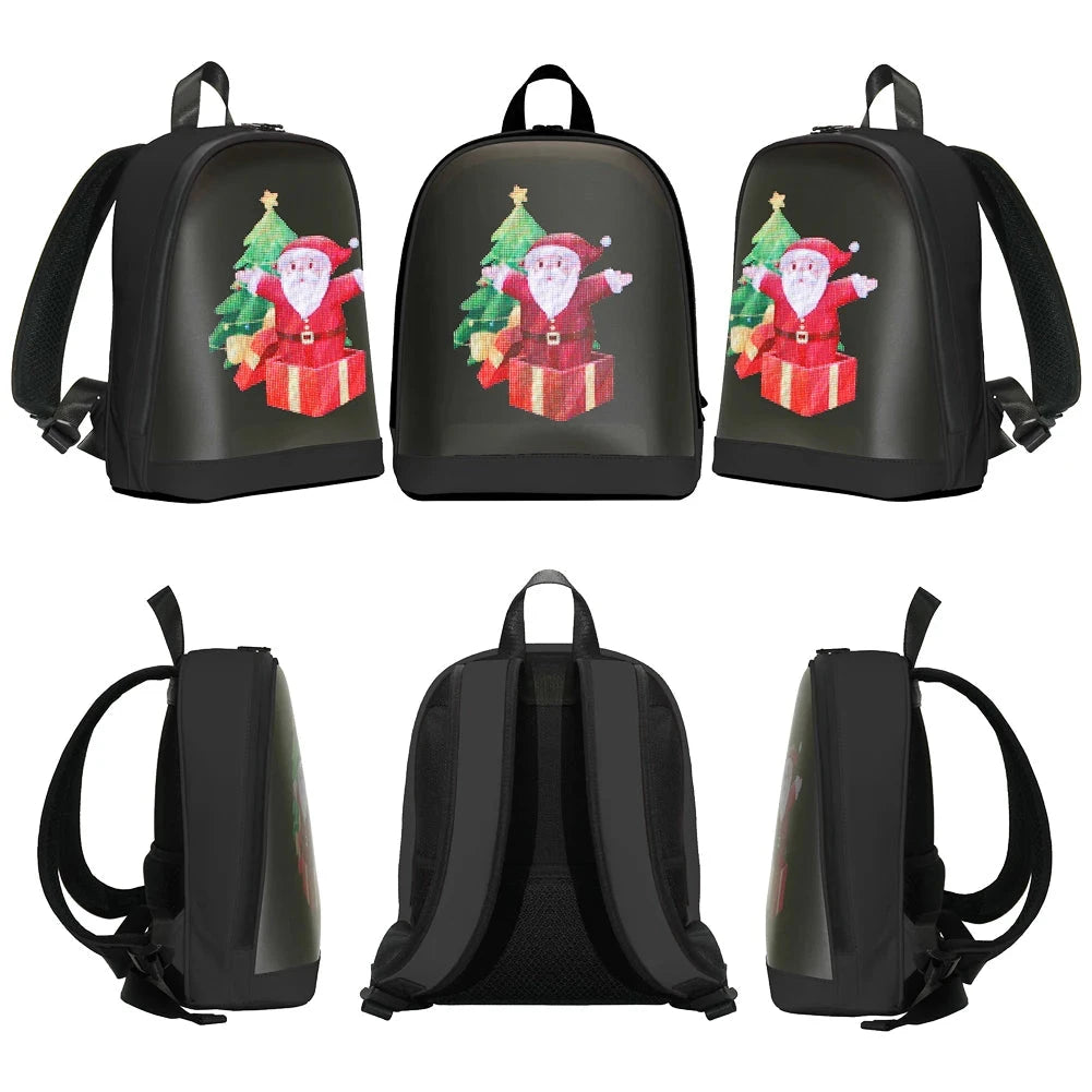 LED Motorcycle Backpack APP Control Advertising Business Bag GlowCart