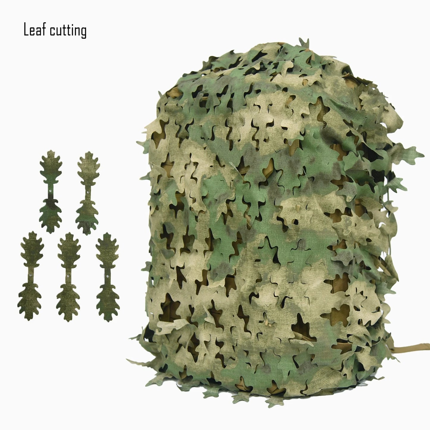 80L tactical backpack biomimetic leaf shaped camouflage