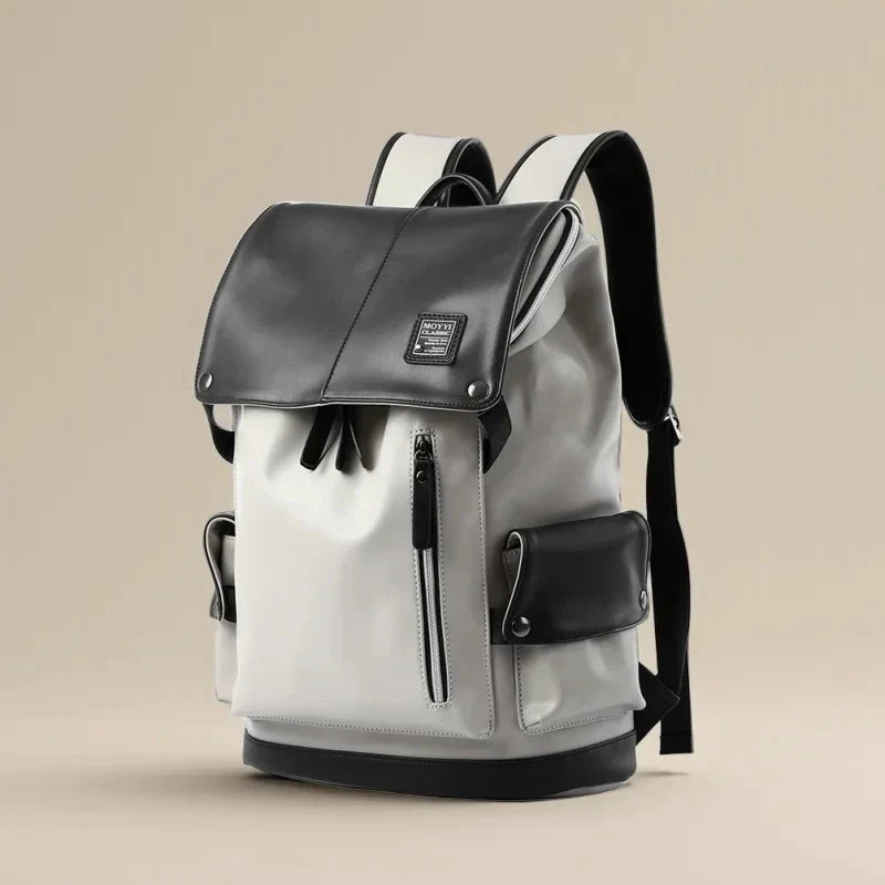 High Quality Waterproof Flip Leather Laptop Backpack for Men GlowCart