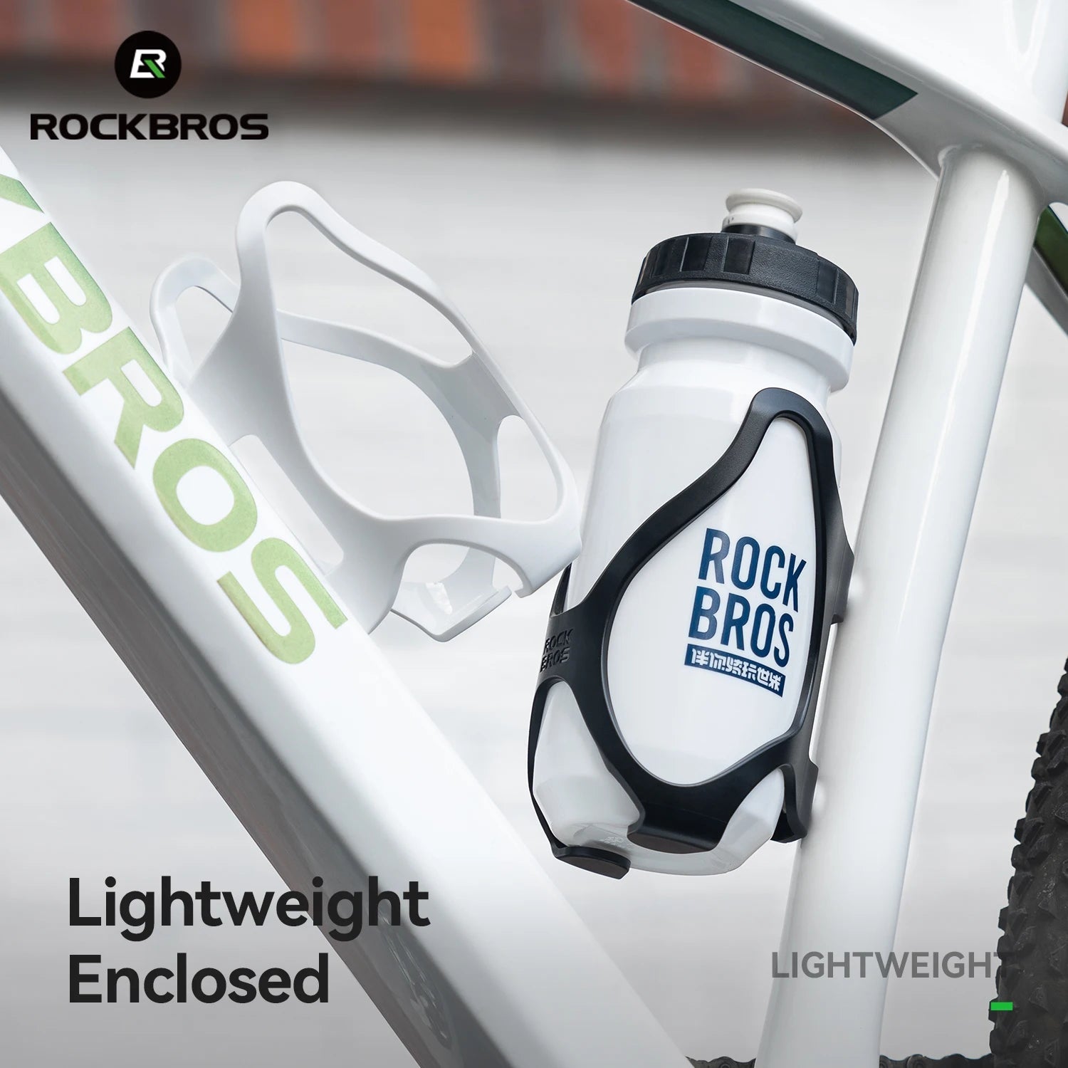 ROCKBROS Cycling Bottle Cage Bicycle Mountain Bike Cup Holder High-strength PC Water Bottle Bracket Enclosed Cycling Kettle Rack GlowCart