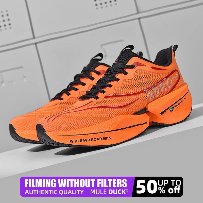 Speciality Carbon Plate Sports Running Shoes Marathon Air Cushion Men Breathable Lightweight Women Comfortable Nonskid Sneakers GlowCart