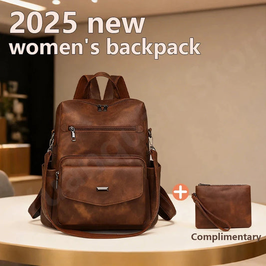 2025 new women's pu leather waterproof anti-theft large GlowCart