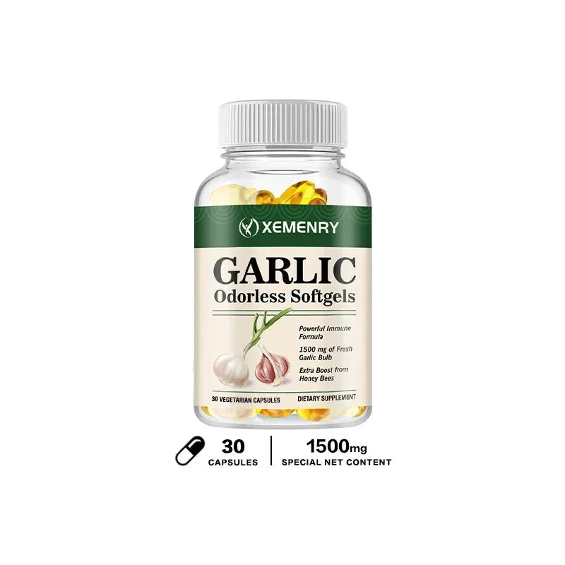 Odorless Garlic Capsules - Balance Cholesterol Levels, GlowCart