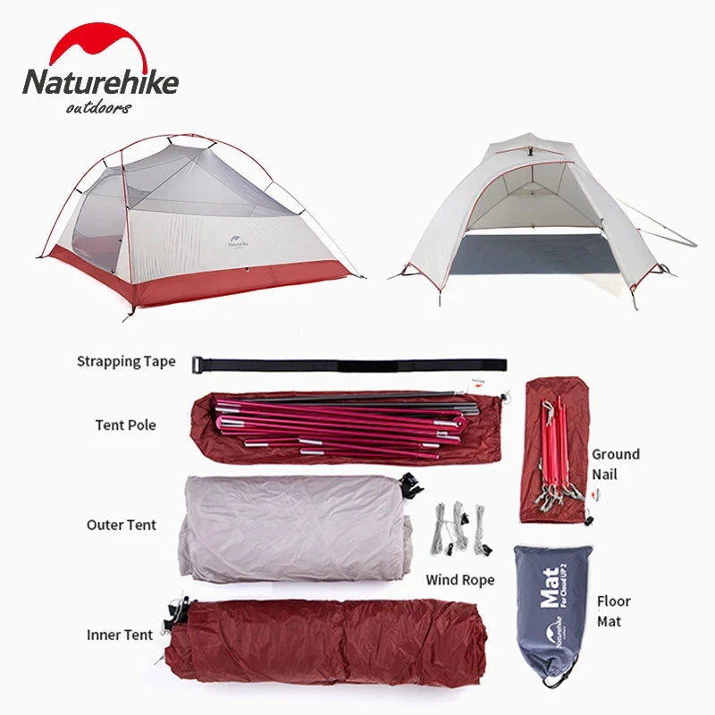 Naturehike Cloud Up 1 2 3 Person Tent Ultralight Outdoor GlowCart