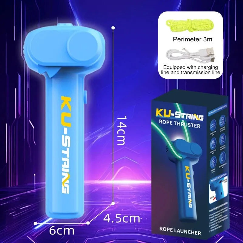 Launcher Loop Rope Toy Rope Launcher Zip String Handheld Adjustable Speed Luminous Rope Lasso Kids Adult Fun Game Toys Gift GlowCart