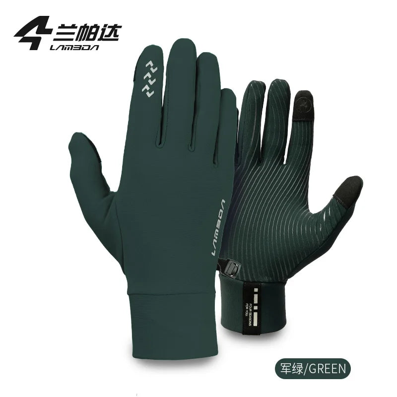 LAMEDA Fleece Cycling Gloves 5-15℃ Touchscreen Riding Thermal Winter Road Mountain Bike Full Finger Gloves Cycling Accessories GlowCart