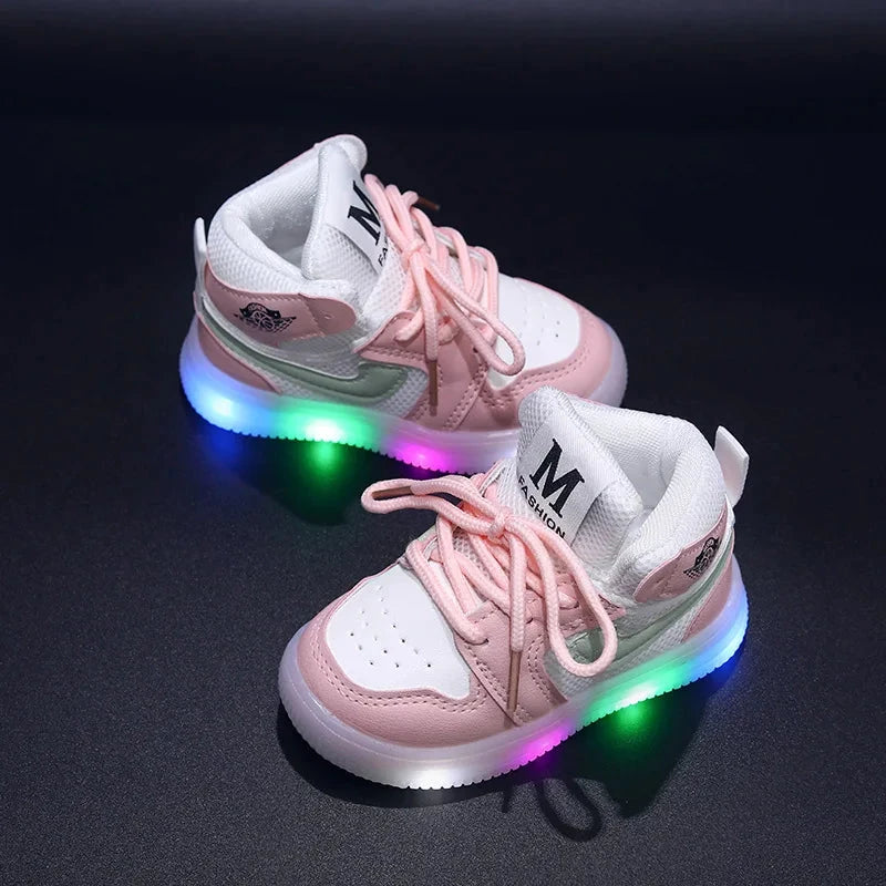 Children Shoe Spring and Autumn Boys Girls Lighted Sneakers Glowing Shoe Soft Soled Breathable Casual Infant Toddler Shoes GlowCart