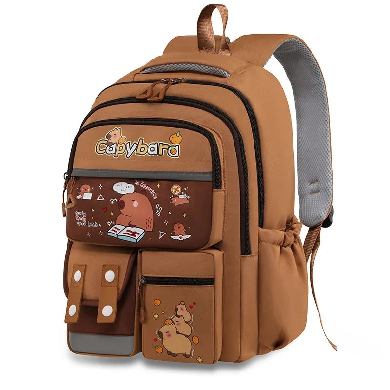 Kawaii Capybara School Backpack for Girls School Bags Set GlowCart