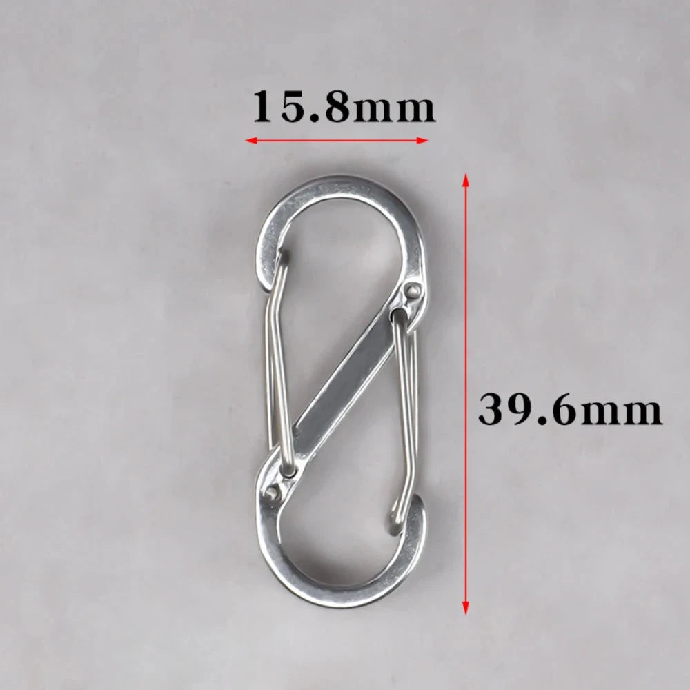 6PCS Tactical Carabiner S -Type Anti-Theft Aluminium Alloy GlowCart