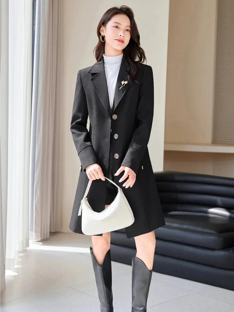 High End Female Coat Long Slim Trench Coat For Women’S GlowCart