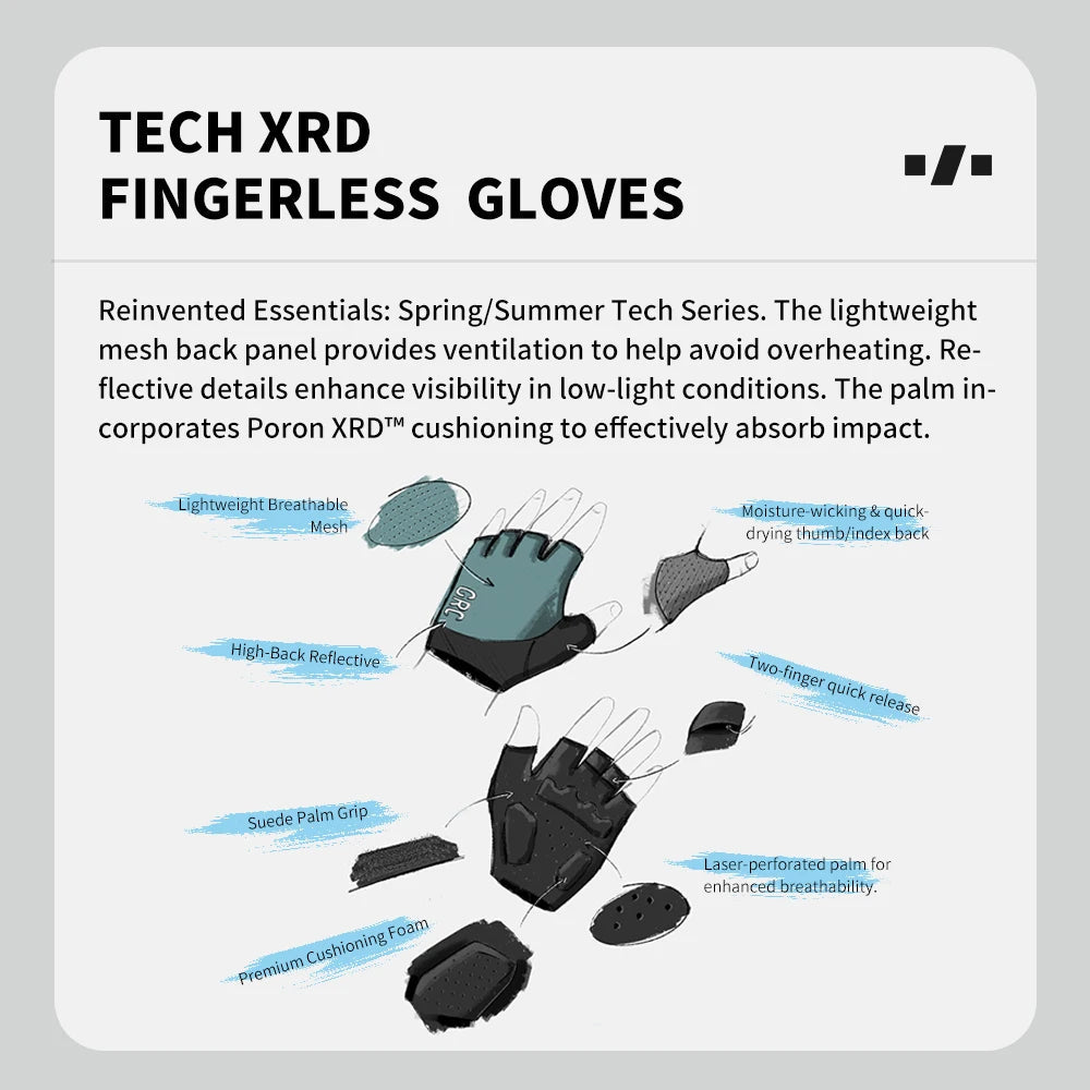 GRC half-finger cycling gloves men's and women's non-slip shock-absorbing breathable summer cycling gloves fingerless sports fit GlowCart