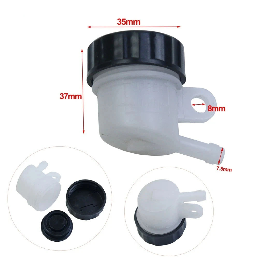 Universal Motorcycle Brake Oil Tank Foot Brake Master Cylinder Oil Cup Fluid Bottle Reservoir Dirt Bike Scooter Pitbike GlowCart