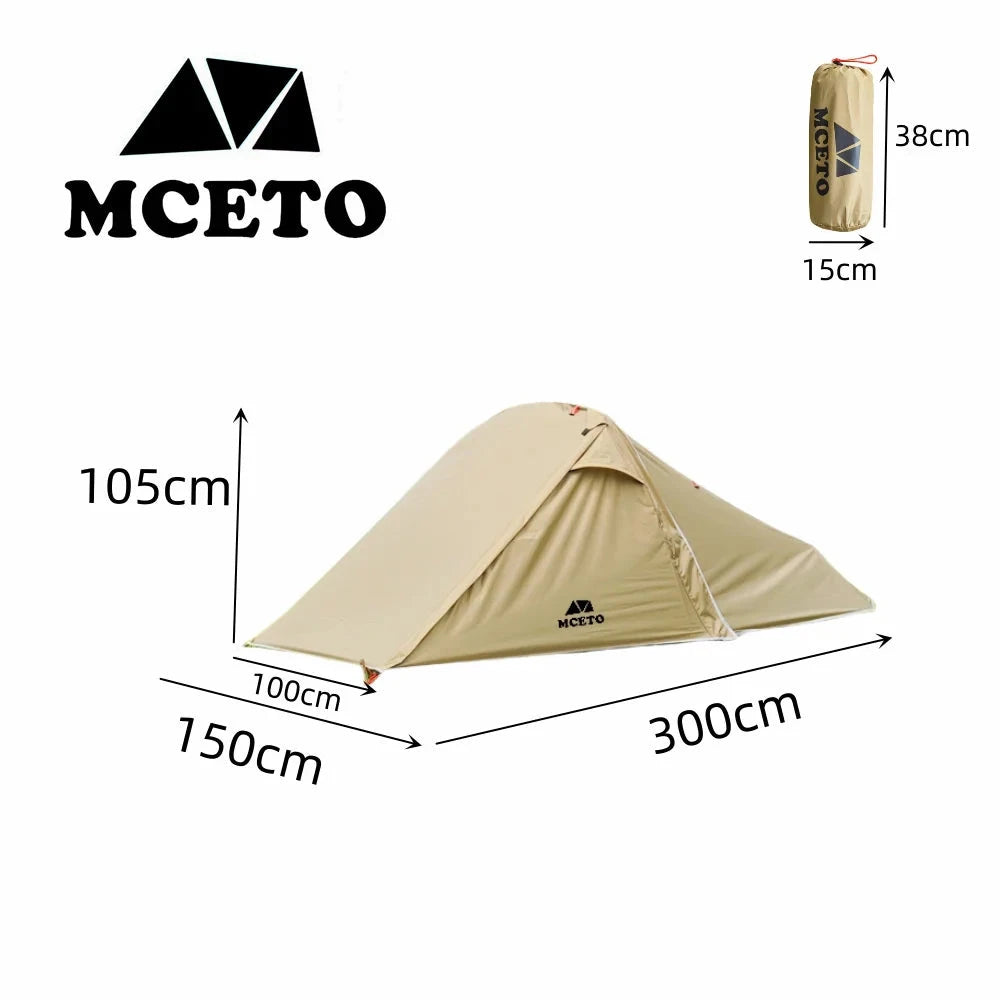 2 People Camping Tent Ultra Light Hiking Backpack Tent Dual GlowCart