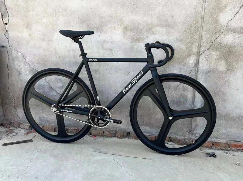 Made in China Fixed Gear Bike Aluminum Alloy Outdoor Sports Single Speed 700C Road Bicycle Urban Bike, Black/Red GlowCart