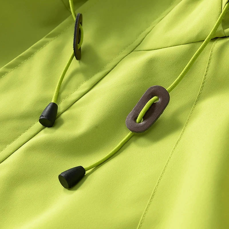 CHRLCK Men's Waterproof Hiking Jacket Green Women Windproof GlowCart