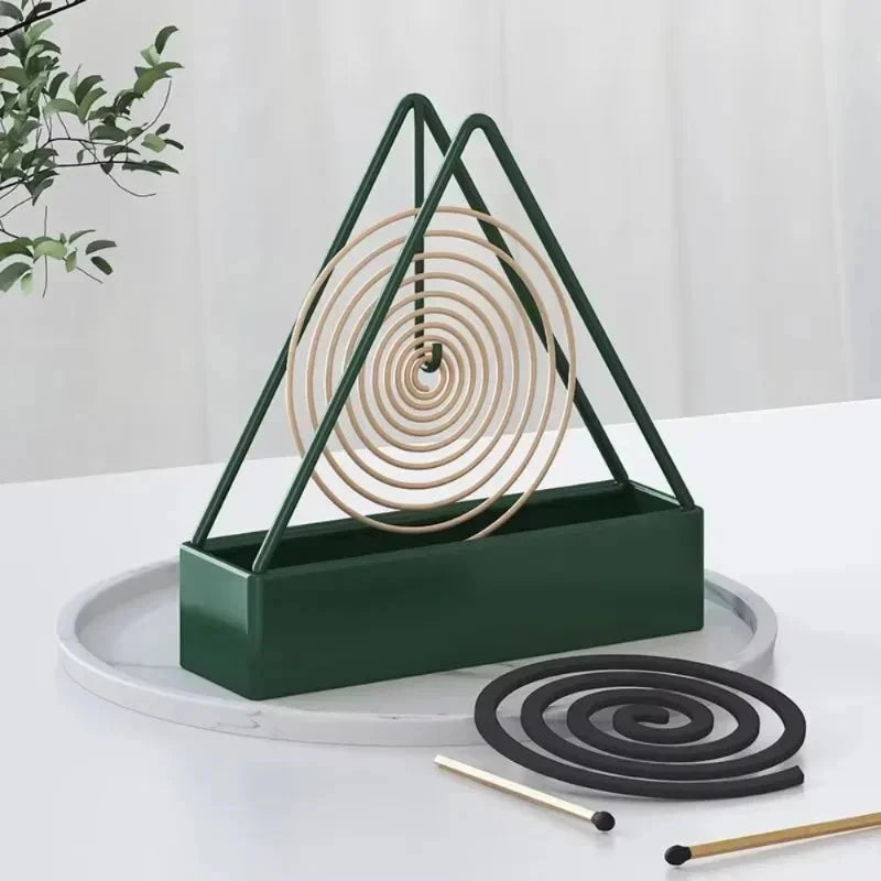 1PC Iron Mosquito Coil Burner with Spiral Holder and Tray GlowCart