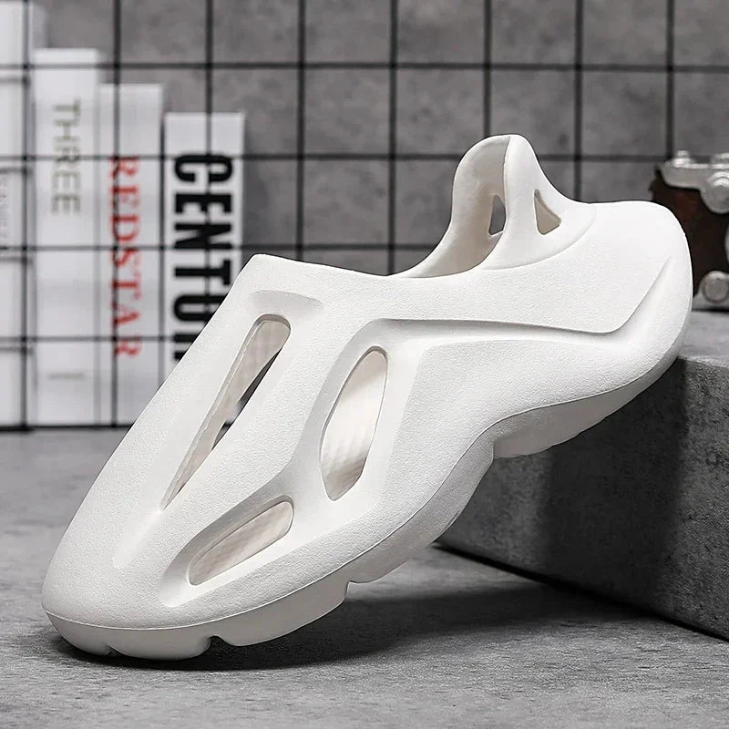 Men's Slippers Summer Soft EVA Beach Hole Shoes Outdoor Women's Slide Non-slip Personalized Hollow Shoes 36-47 GlowCart