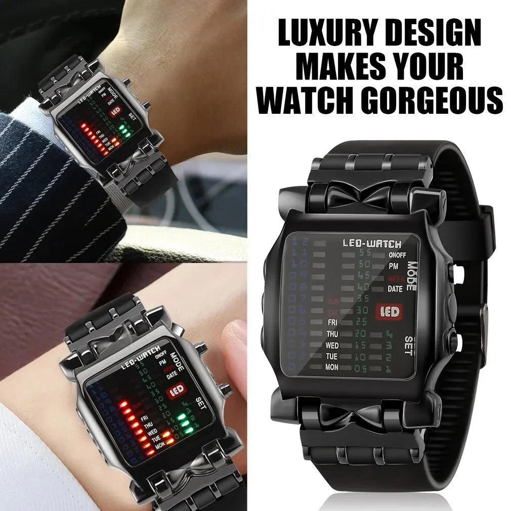 LED Watch Men Fashion Creative Crab Type Electronic Watch GlowCart