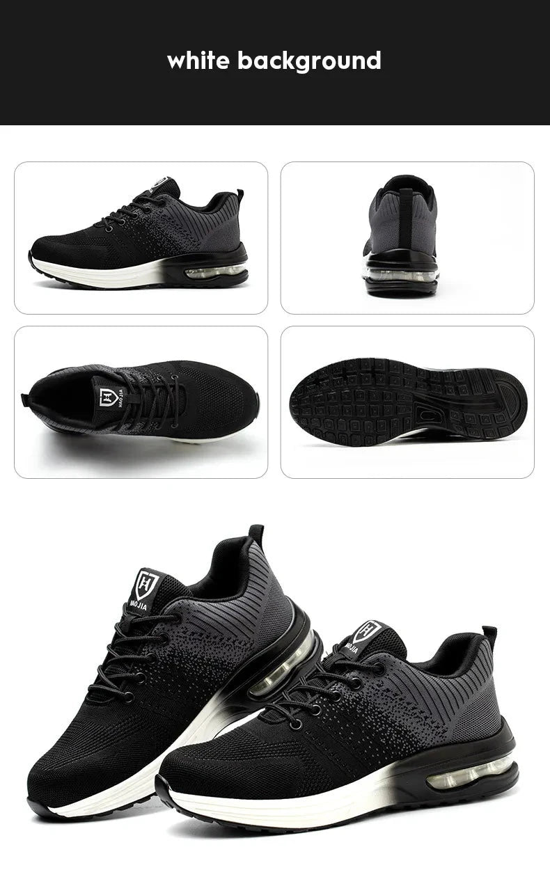 Lightweight Safety Shoes Women Men Air Cushion Work Sneakers GlowCart