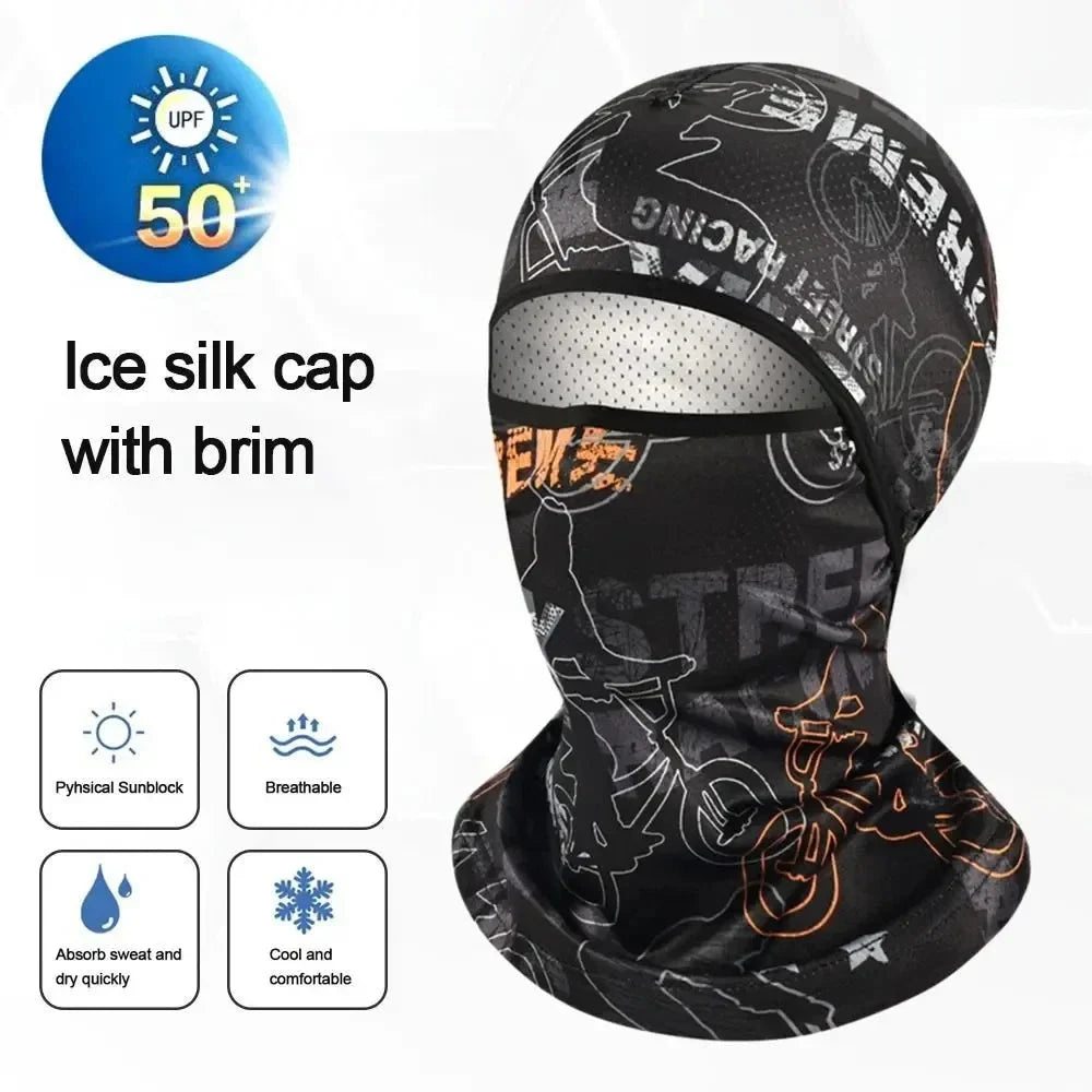 Summer Cool Balaclava Ice Silk Cycling Full Face Cap Sun GlowCart