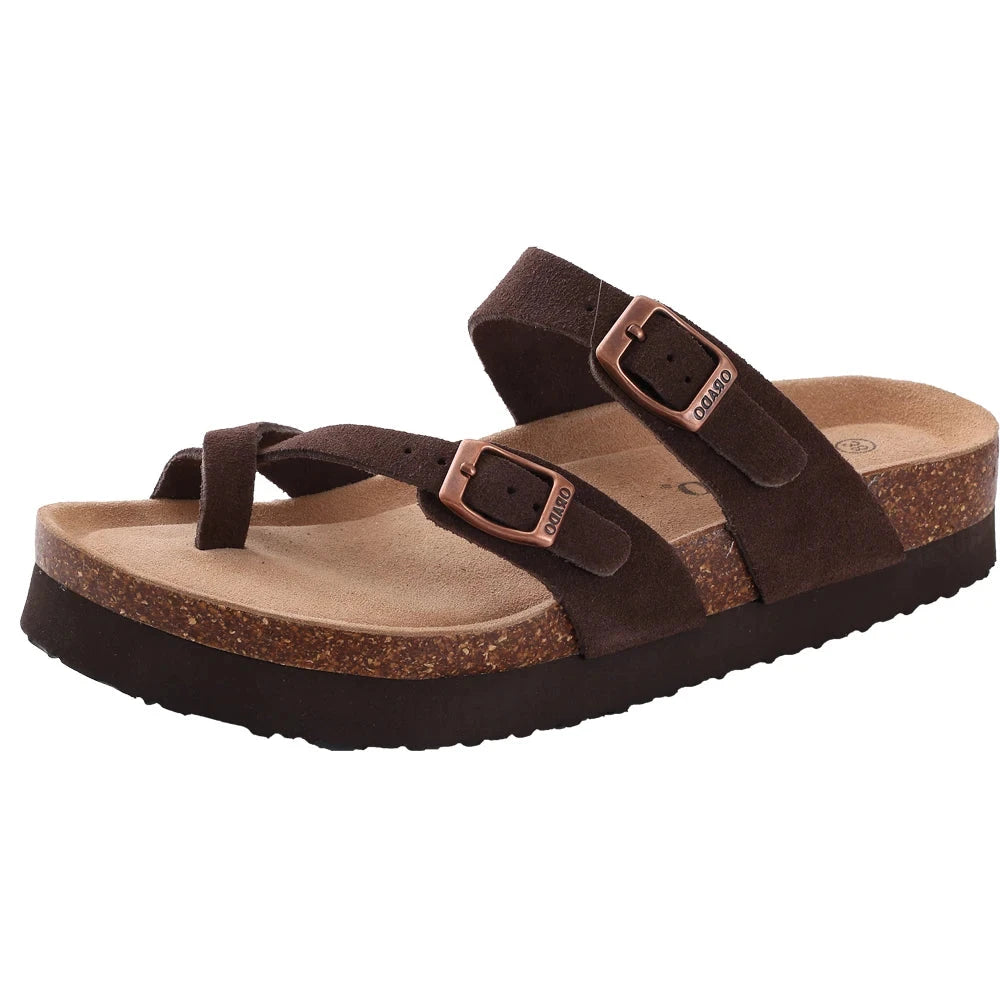Evshine Men Cork Slippers Summer Cork Footbed Clogs Sandals GlowCart