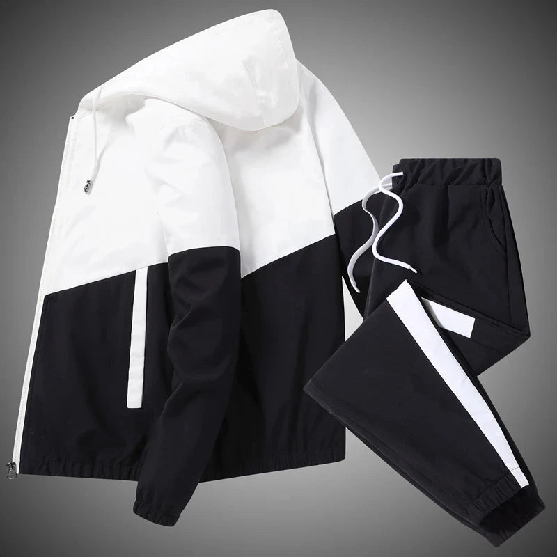 2025 Men Tracksuit Casual Joggers Hooded Sportswear Jackets GlowCart