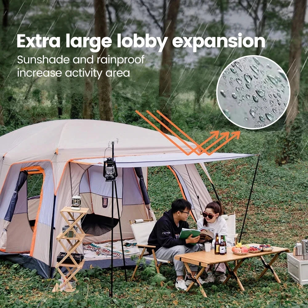 Sonuto Camping Family Tent 3-12 Person Double Layers GlowCart