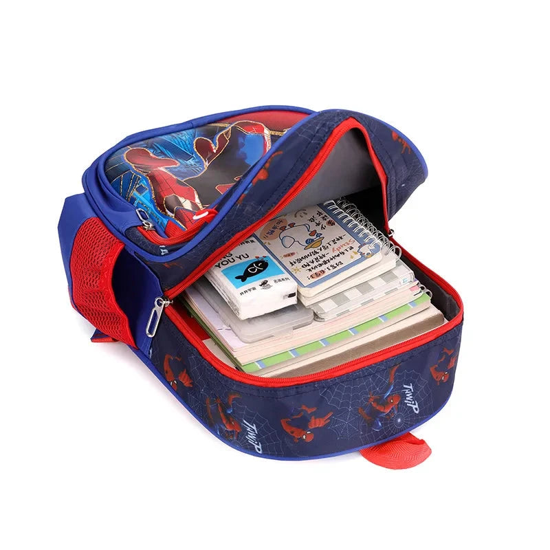 Disney Spiderman Unisex Backpacks Large Capacity Gilding Print Schoolbag For Children's Gifts With Pen Case GlowCart