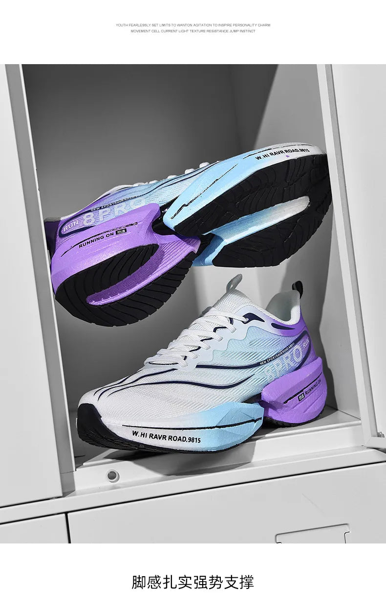 Speciality Carbon Plate Sports Running Shoes Marathon Air Cushion Men Breathable Lightweight Women Comfortable Nonskid Sneakers GlowCart