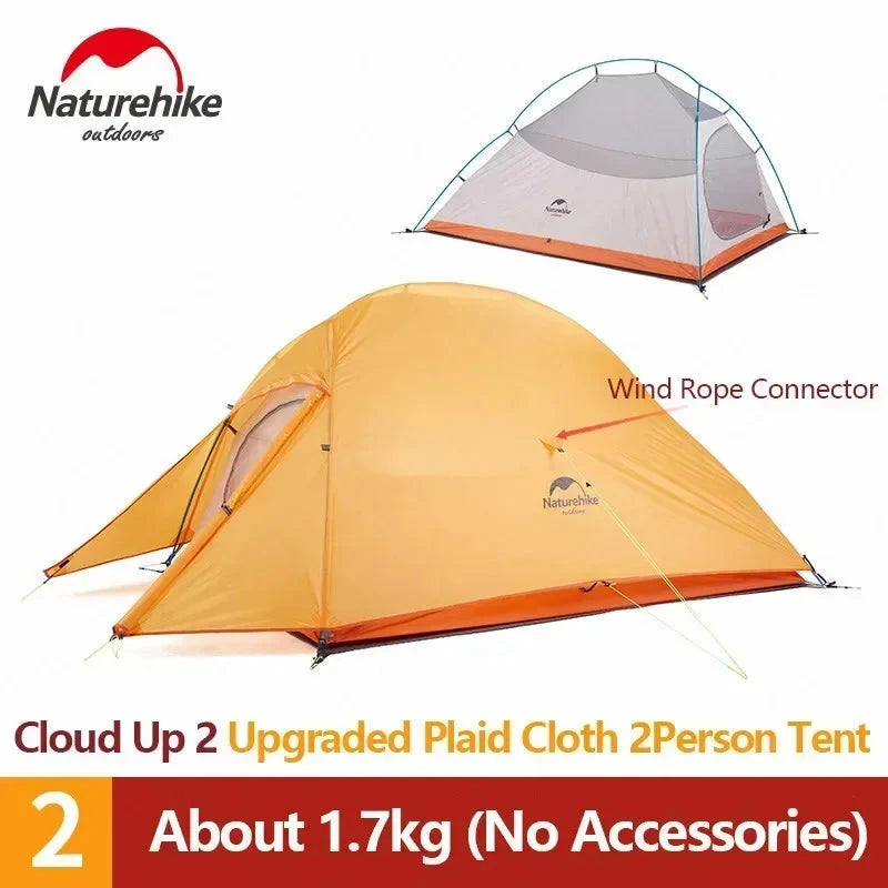 Naturehike Cloud Up 1 2 3 Person Camping Tent Ultralight GlowCart