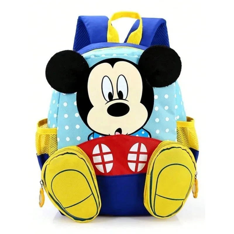 MINISO New Cute Mickey Mouse Cartoon Backpack Burden-Reducing Spine Protector Student Bag Cross-border Versatile School Bag GlowCart