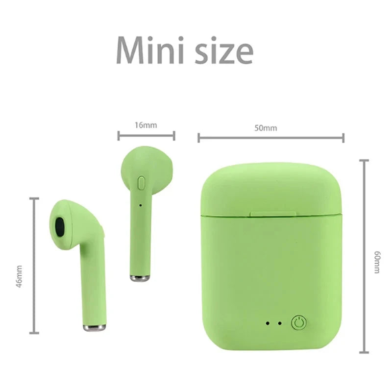 I12 Macaron Bluetooth Headset Matte Sports Binaural Wireless GlowCart