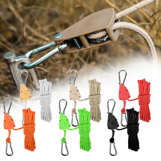 1PC 4M Outdoor Tent Windproof Rope Adjustable Lanyard GlowCart
