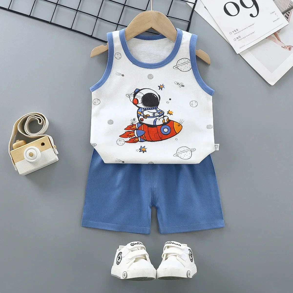 Children Sets Kids Clothes Boys Girls Vest Suit  Summer GlowCart