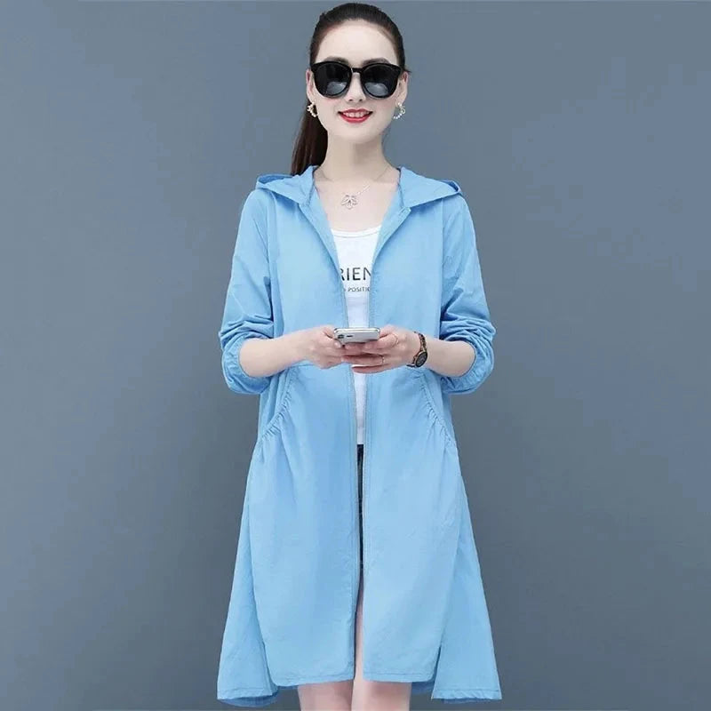 Long Sunscreen Clothing For Women 2025 New Summer Loose GlowCart