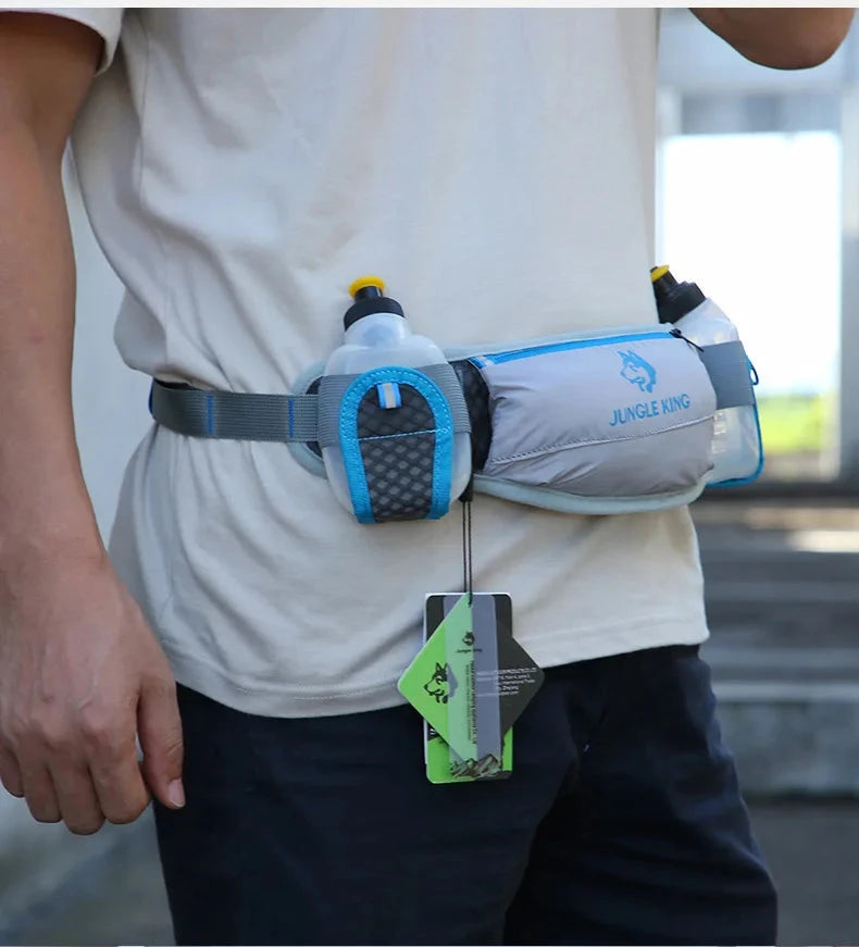 JUNGLE KING NewCY2675 Hydration Waist Belt Bag for Marathon Jogging Cycling Running Phone Holder with Water Bottle Pouch Fanny P GlowCart