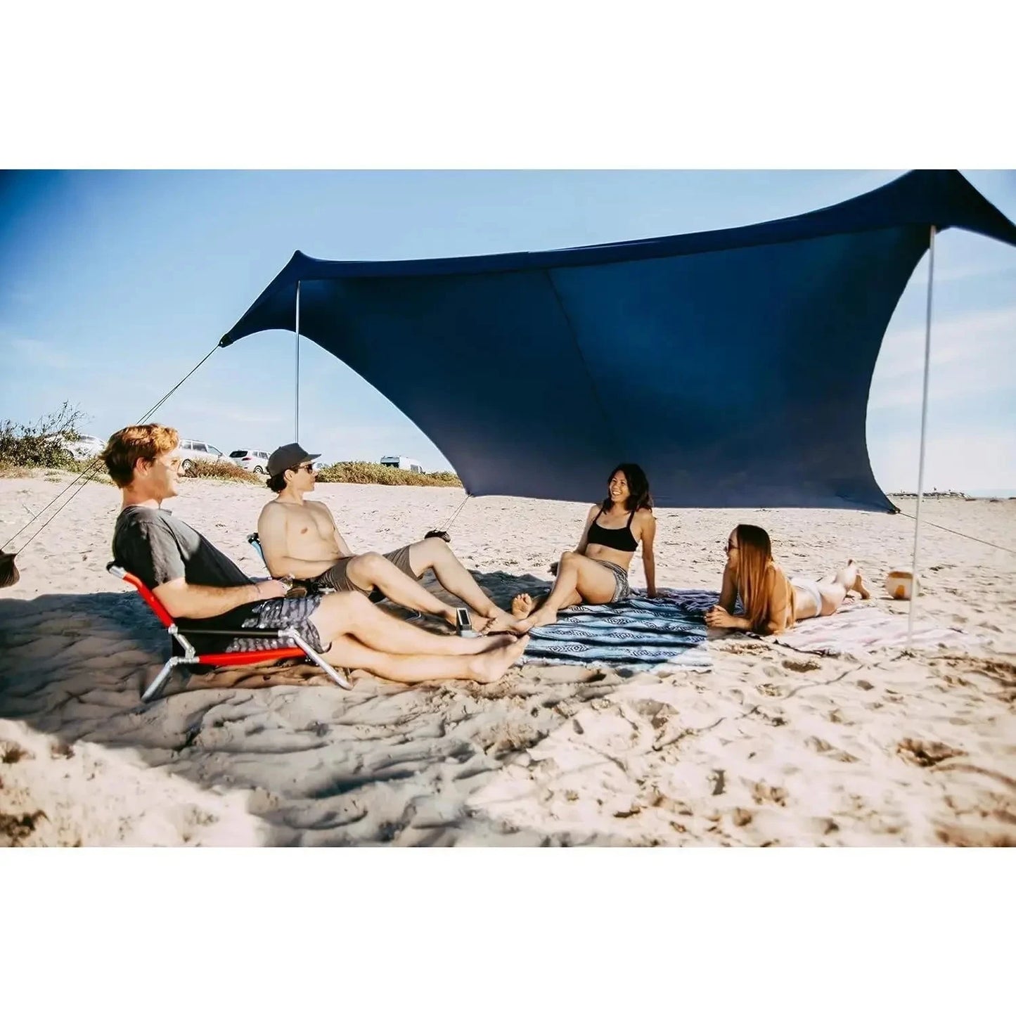 W_Tents Grande Beach Tent, 7ft Tall, 9 x 9ft, Reinforced GlowCart