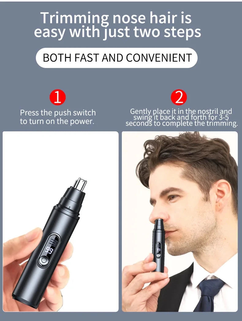 Mini Pocket Nose Hair Trimmer Painless Clipper Nose Ears GlowCart