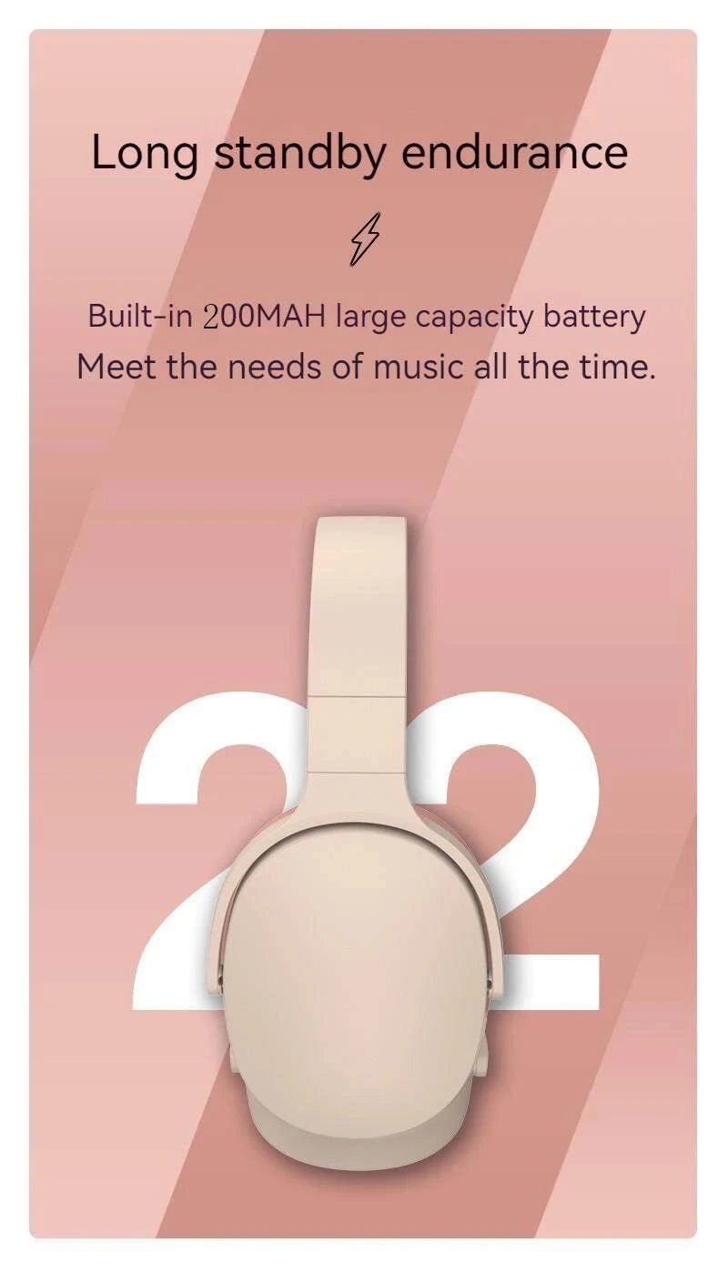 NEWMSNR 9D Surround Sound Wireless Bluetooth Headphones Over GlowCart