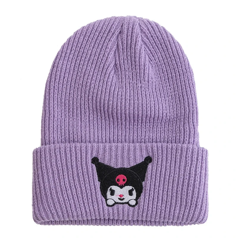 Hot Sale Saniro Hello Kitty Beanie Hat Women Cute Cartoon GlowCart