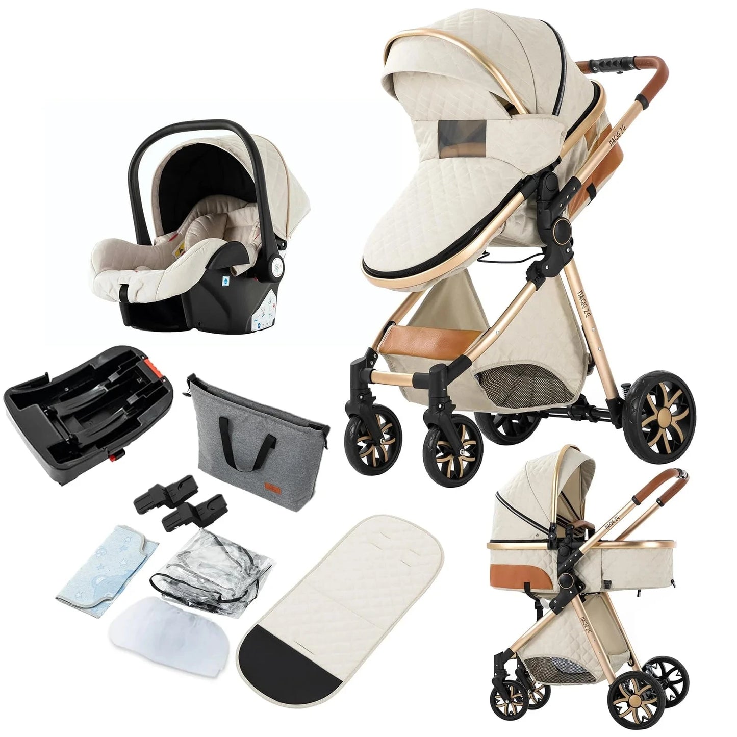 Baby stroller baby newborn items  poussette bebe 3 en 1 baby accessories baby cart baby carriage Light stroller stroller for bab GlowCart