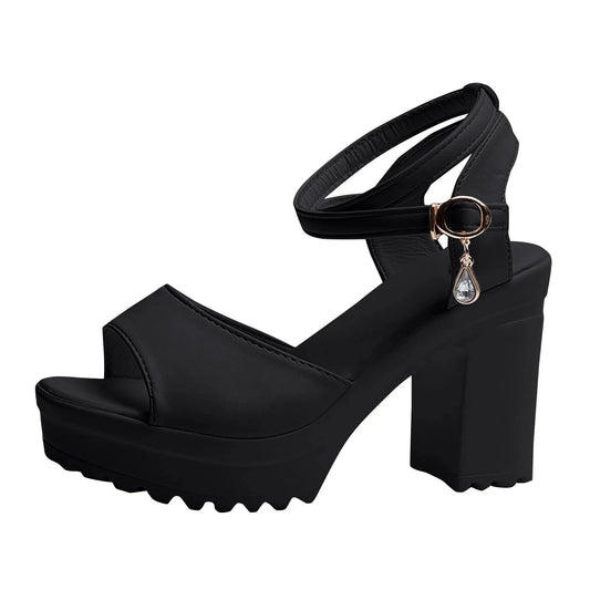 Women Shoes Fish Mouth Platform High Heels Wedges Buckle GlowCart